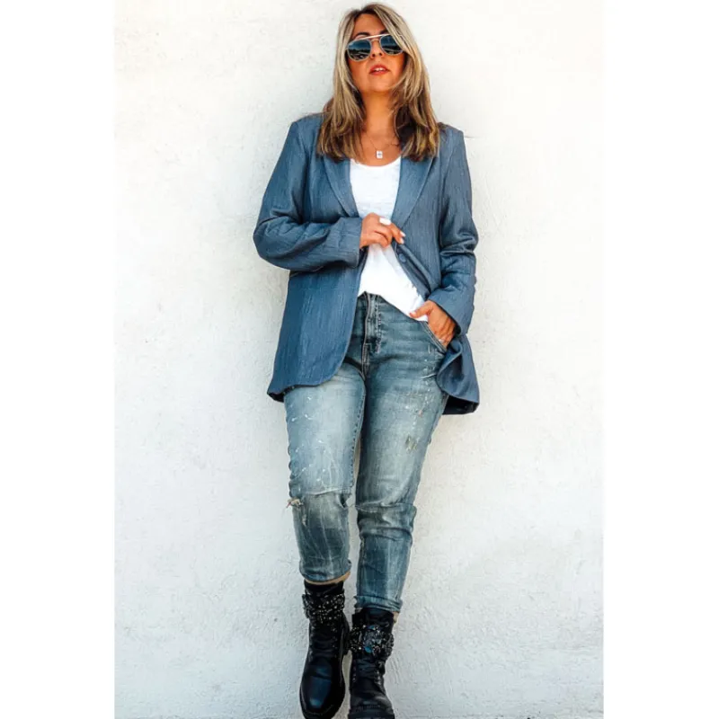 La Petite Boho Vestes<Blazer JANET bleu