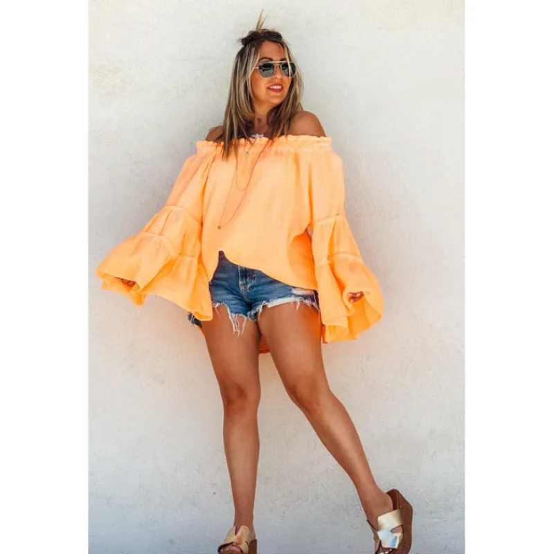 La Petite Boho Blouses<Blouse GALA abricot fluo