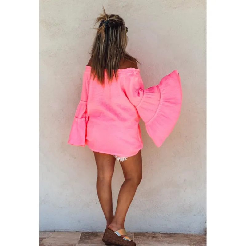 La Petite Boho Blouses<Blouse GALA rose fluo