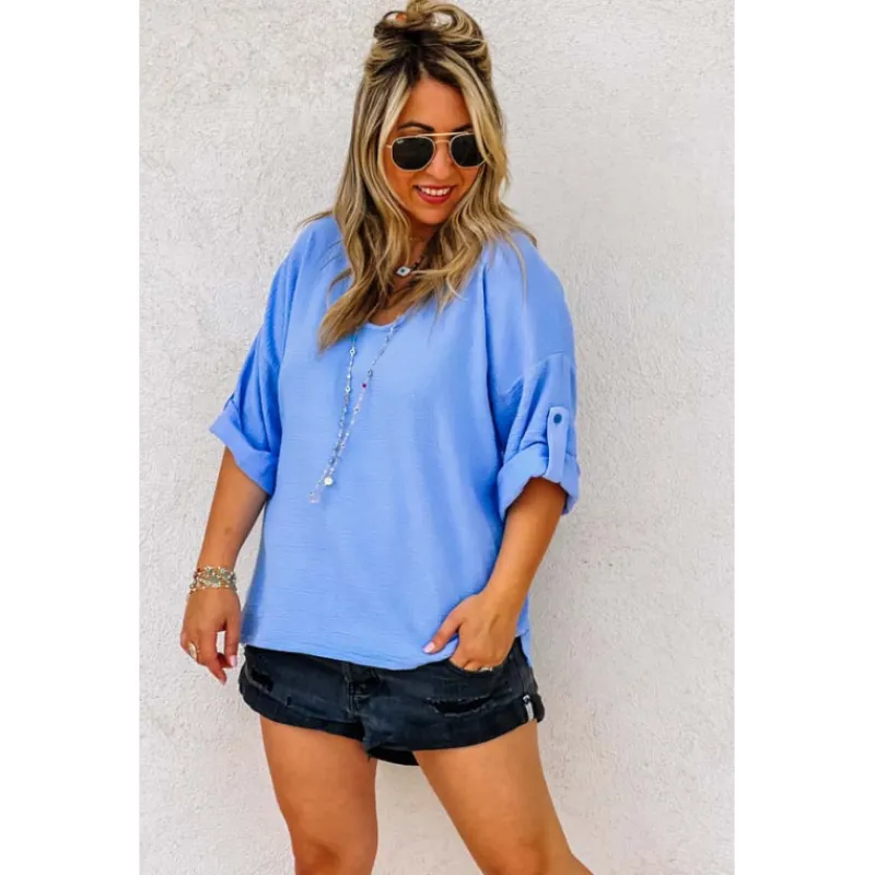 Banditas Blouses<Blouse TINA manches 7/8 lavande