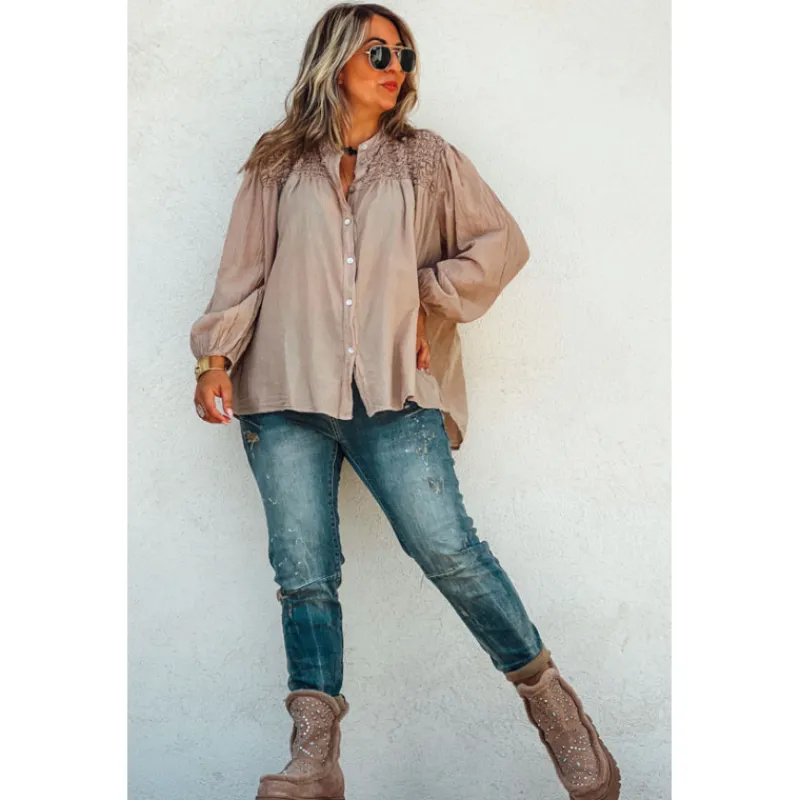 La Petite Boho Chemises<Chemise JEANNE camel