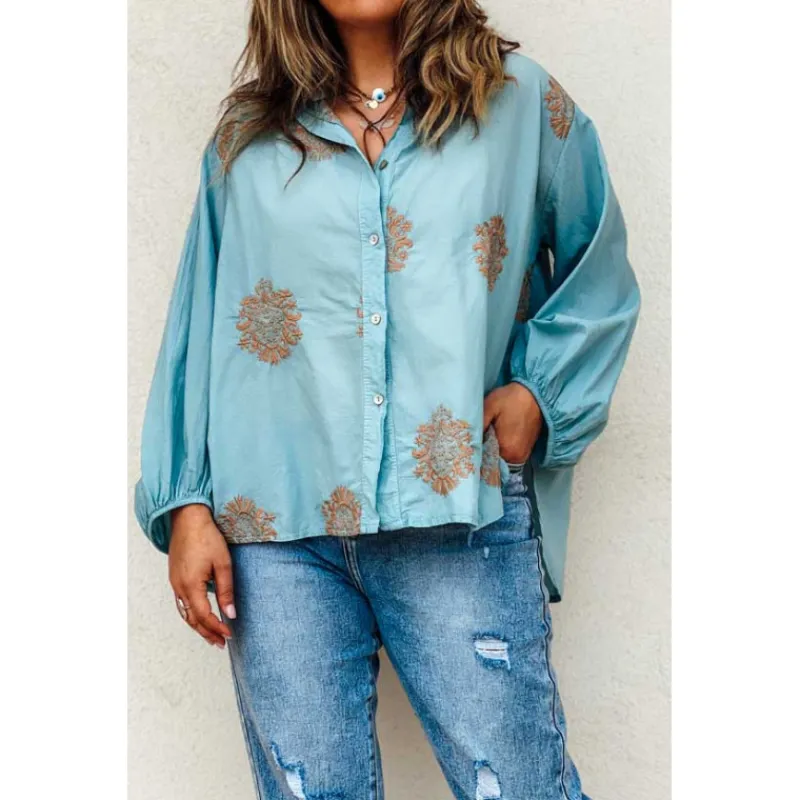 Selection Keva Chemises<Chemise MARISOL turquoise