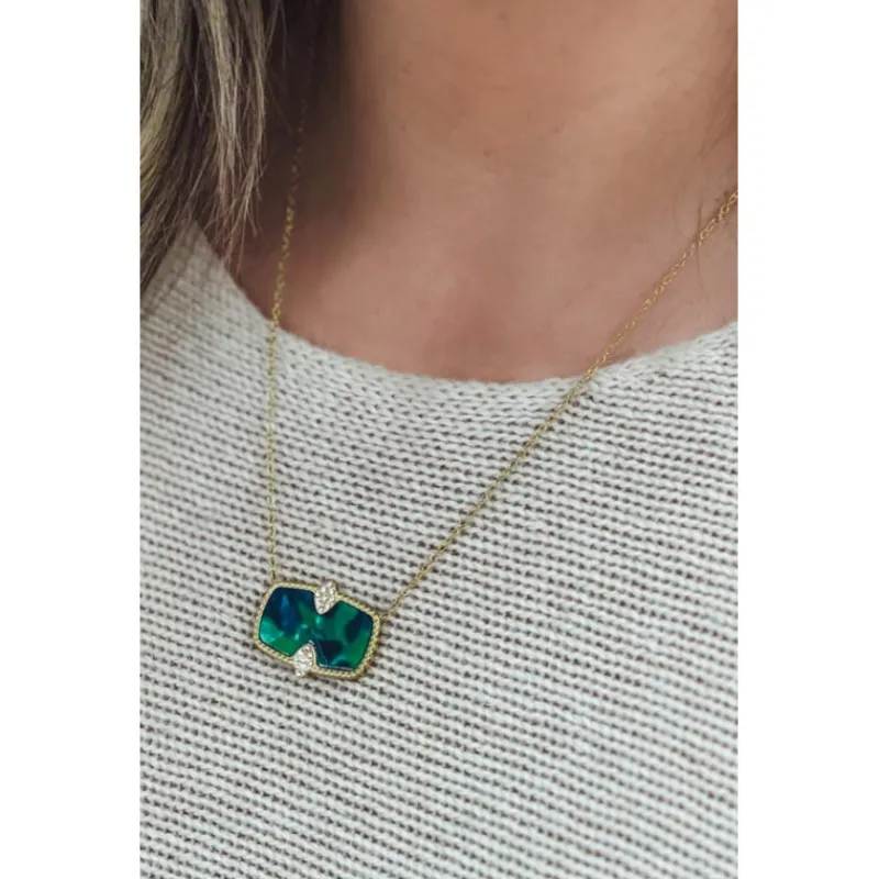 Selection Keva Colliers<Collier LIBERTY vert marbre