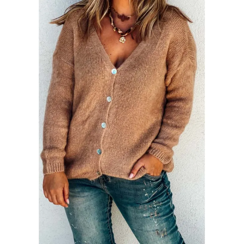 La Petite Boho Mailles | Gilets<Gilet LEON camel