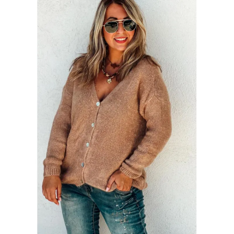 La Petite Boho Mailles | Gilets<Gilet LEON camel