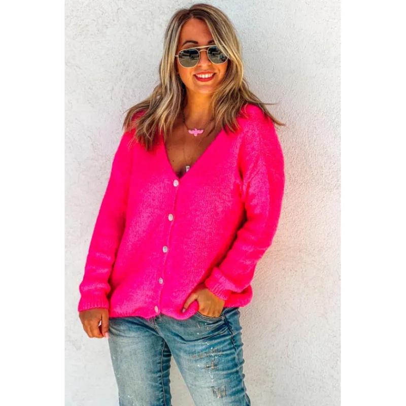 Selection Keva Mailles | Gilets<Gilet LEON fuchsia