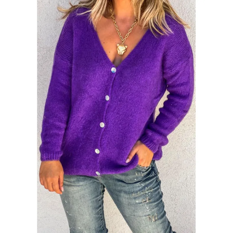 Selection Keva Vestes | Mailles<Gilet LEON violet