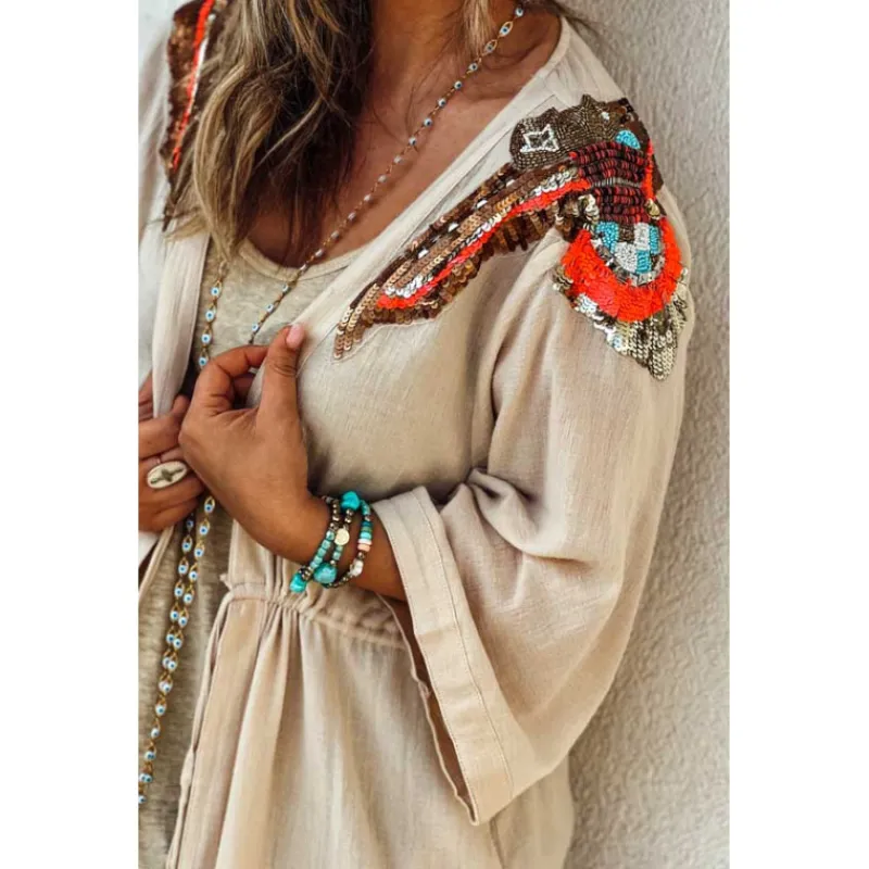 Selection Keva Kimonos | Gilets<Kimono SHADOW beige