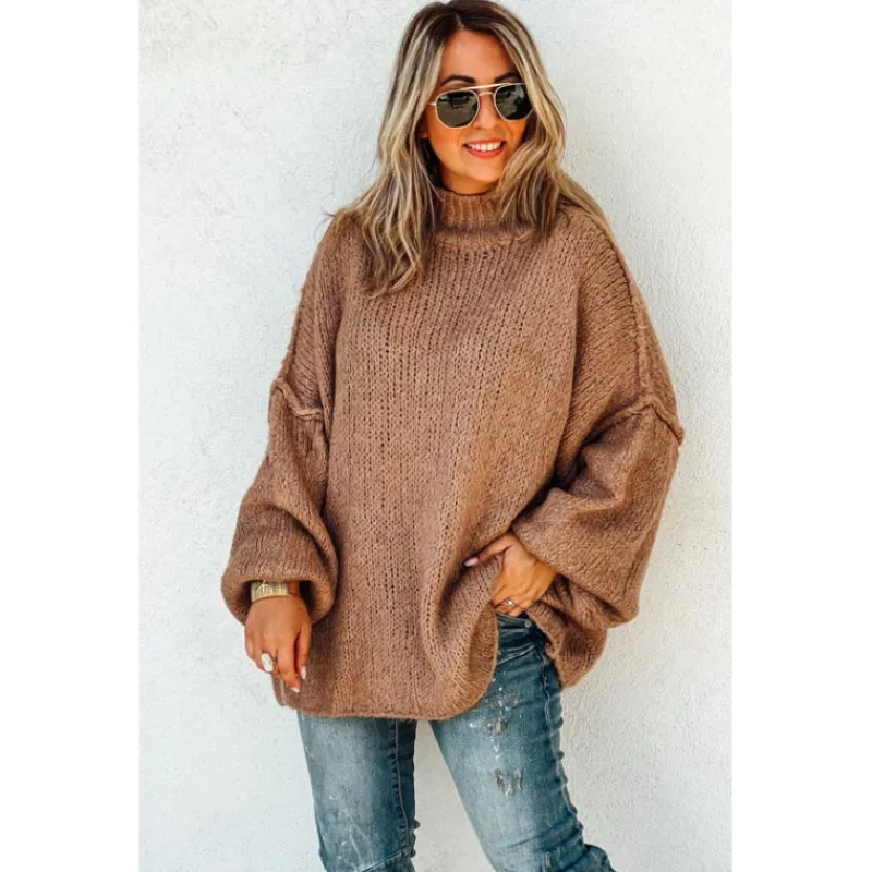 La Petite Boho Mailles | Pulls<Pull AMARO cappuccino