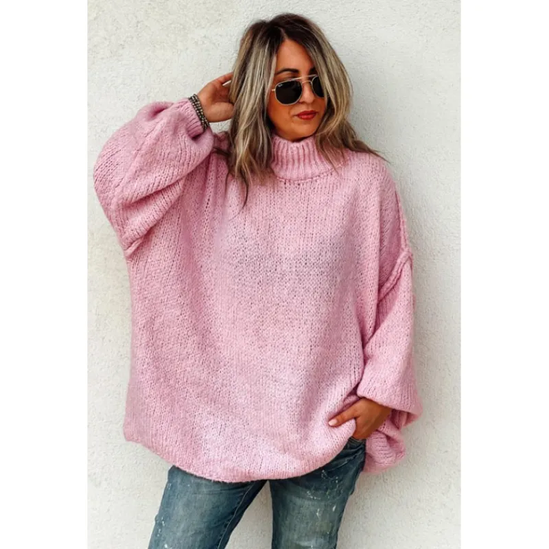 La Petite Boho Mailles | Pulls<Pull AMARO rose clair