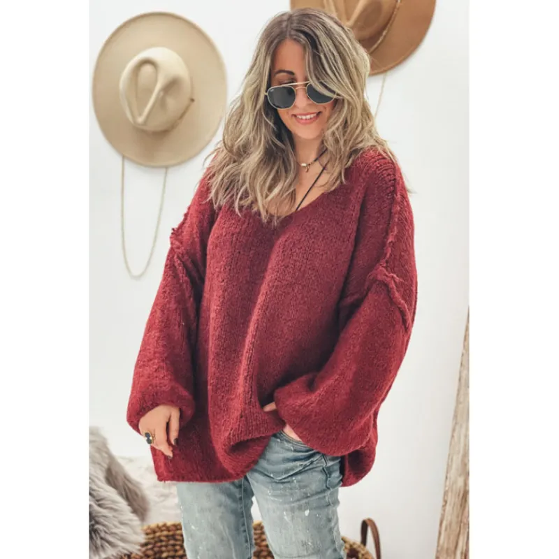 La Petite Boho Pulls<Pull ELISEO bordeaux