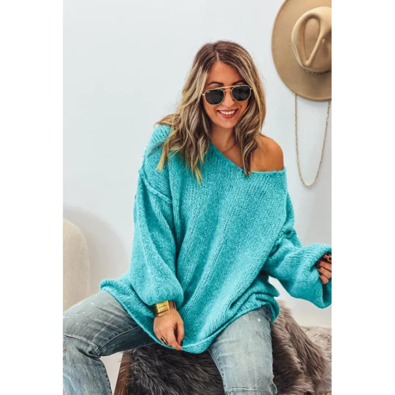 La Petite Boho Pulls<Pull ELISEO turquoise