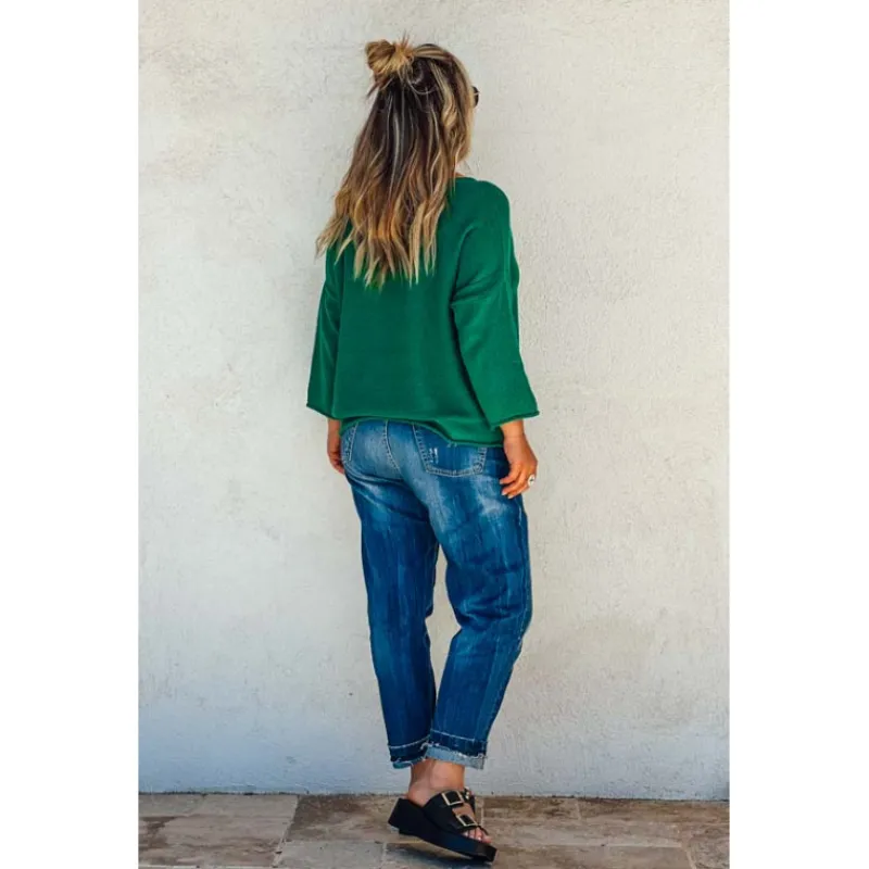 Banditas Mailles | Pulls<Pull VASCO manches 3/4 vert