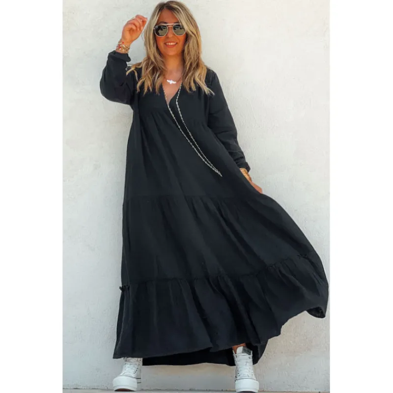 Banditas Robes Longues | Robes Longues<Robe ISADORA longue noire