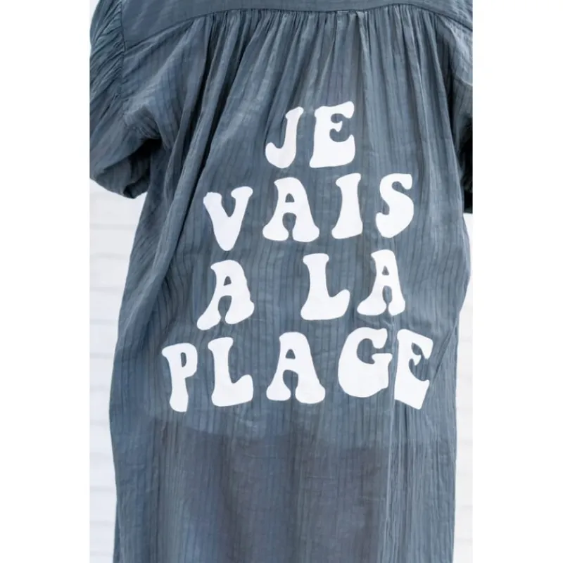 Banditas Robes Longues | Robes Longues<Robe PLAGE longue anthracite