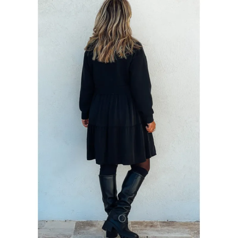 Selection Keva Robes Noires | Robes Noires<Robe PRYSKA courte noire