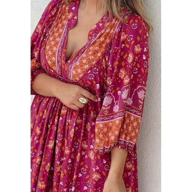 Jaase Robes Imprimées | Robes Imprimées<Robe SOFIA longue manches 3/4