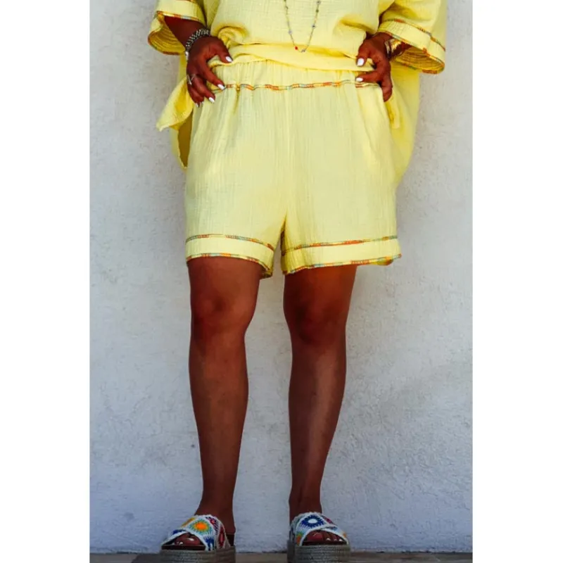 Selection Keva Shorts<Short WINDY jaune