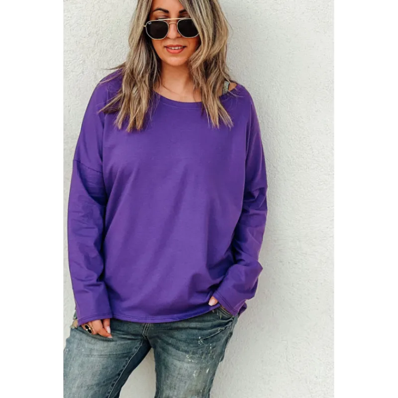 Selection Keva T-Shirts Manches Longues<T-shirt FLAKE manches longues violet