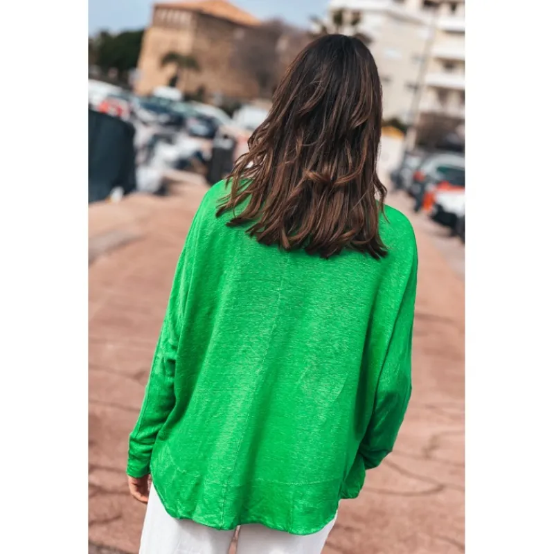 Banditas T-Shirts Manches Longues<T-shirt SPENCER vert