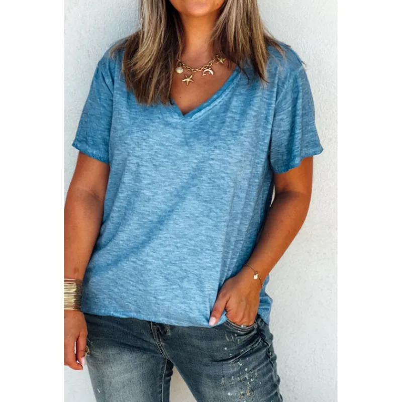 Selection Keva T-Shirts Manches Courtes<T-shirt TRAVIS manches courtes bleu