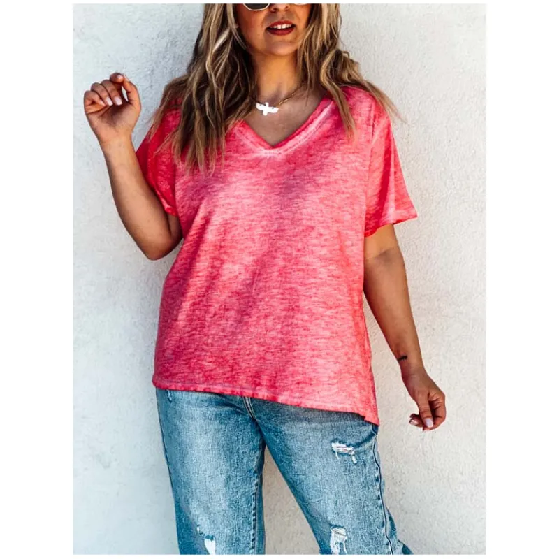 Selection Keva T-Shirts Manches Courtes<T-shirt TRAVIS manches courtes fuchsia