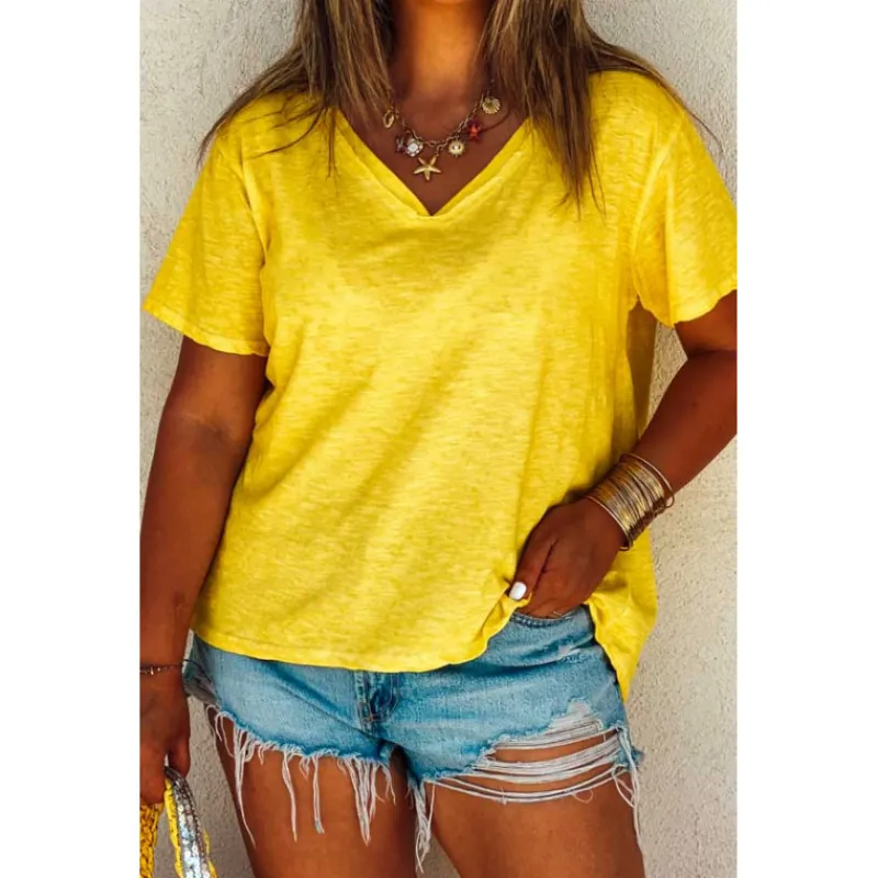 Selection Keva T-Shirts Manches Courtes<T-shirt TRAVIS manches courtes jaune