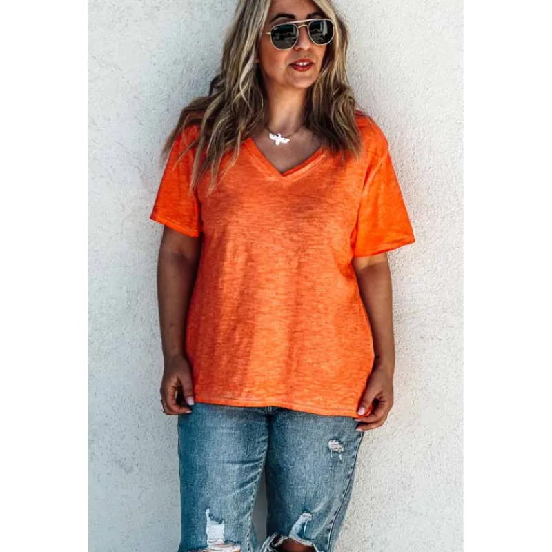 Selection Keva T-Shirts Manches Courtes<T-shirt TRAVIS manches courtes orange