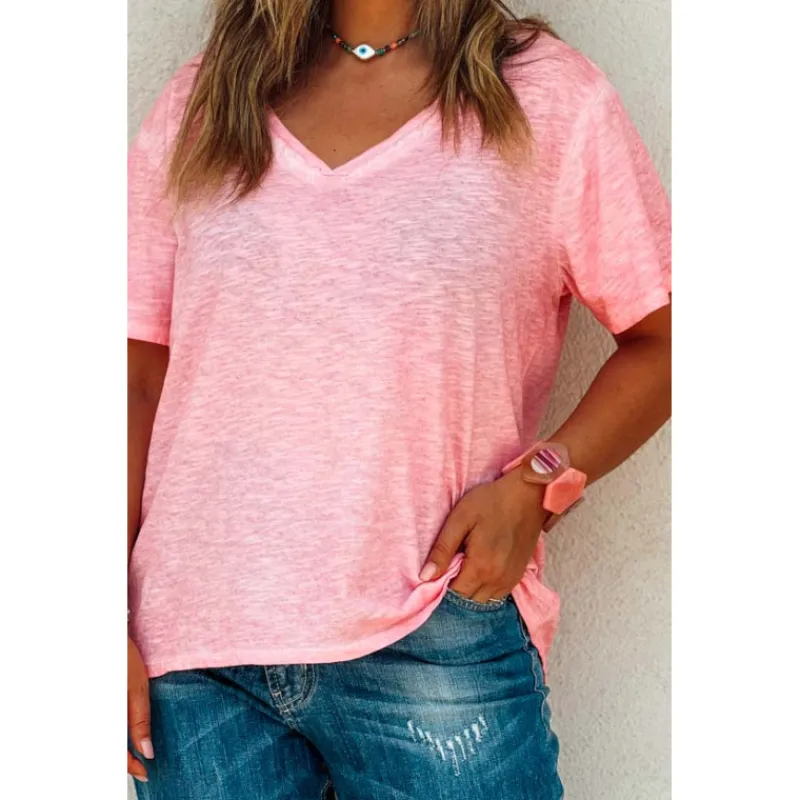 Selection Keva T-Shirts Manches Courtes<T-shirt TRAVIS manches courtes rose clair