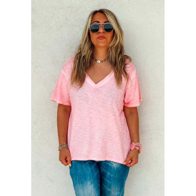 Selection Keva T-Shirts Manches Courtes<T-shirt TRAVIS manches courtes rose clair