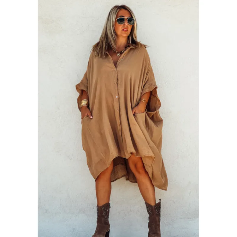 Selection Keva Tuniques<Tunique DONATELA manches 3/4 camel