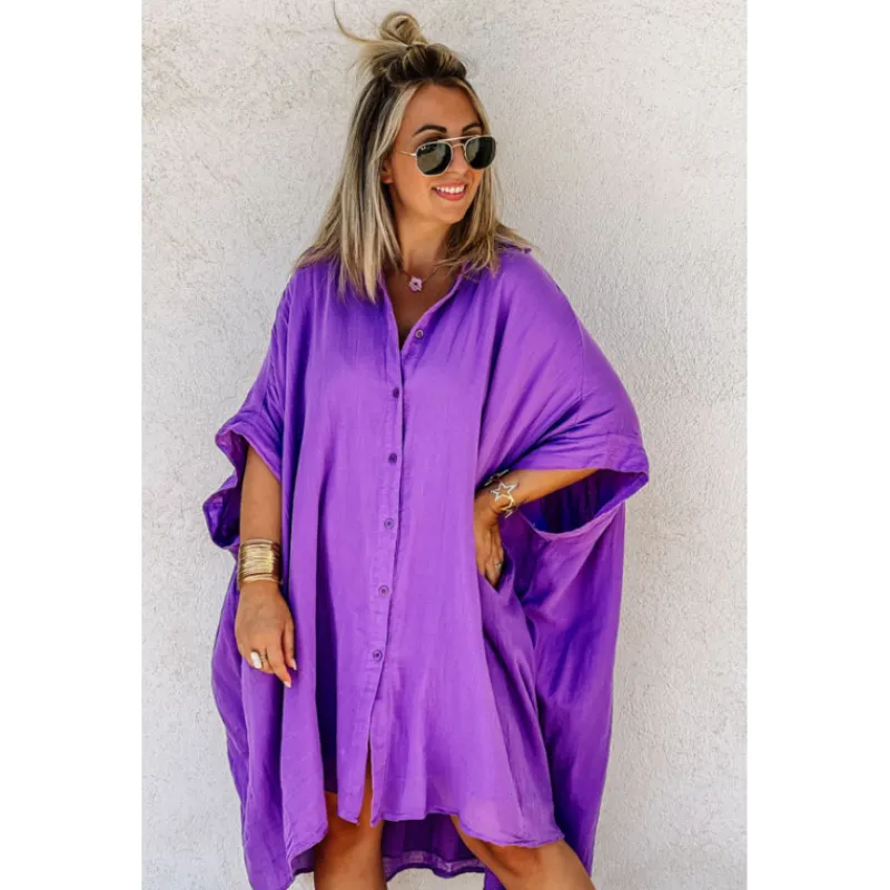 Selection Keva Tuniques<Tunique DONATELA manches 3/4 violette